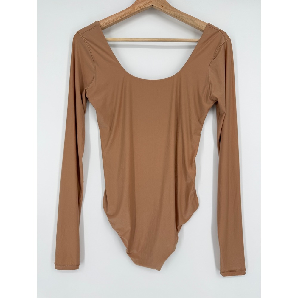 Aerie Smoothez Tan Long Sleeve Bodysuit XL‎